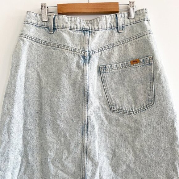 Zara Long Denim Skirt - Picture 9 of 11